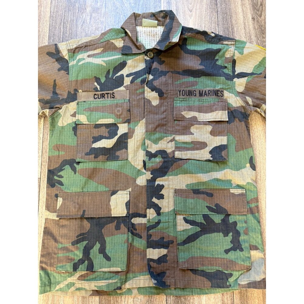 US CAMOUFLAGE MENS JACKET SIZE SMALL-REG YOUNG MARINES MILITARY